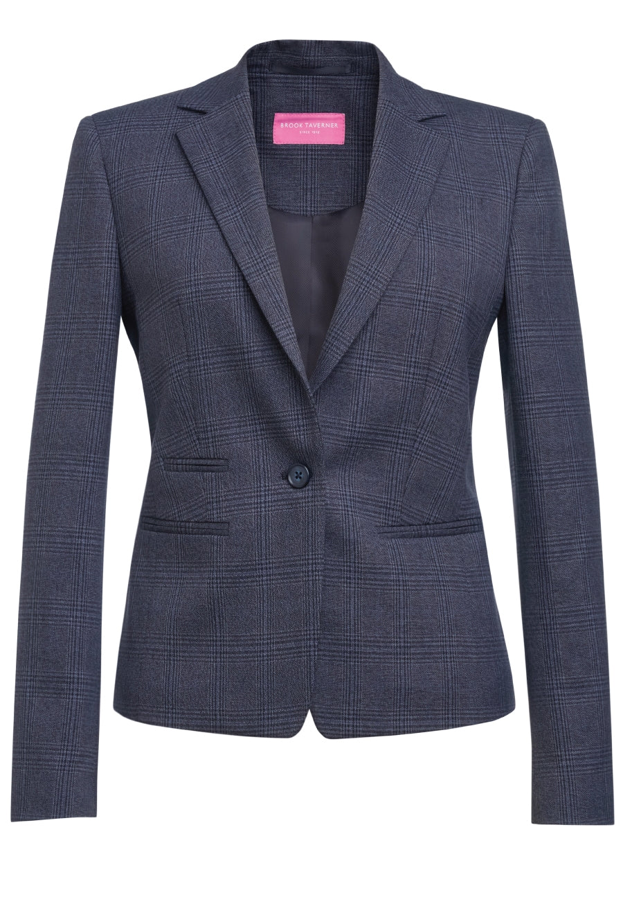 Alegra Jacket — Navy Check (2382A)