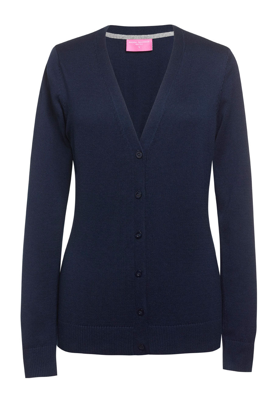 Augusta V-neck Cardigan — Charcoal (2309C)