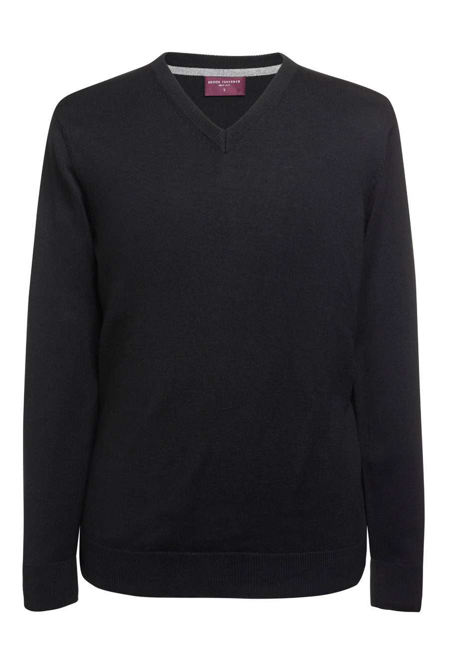 Boston V-neck Jumper — Black (7818D)