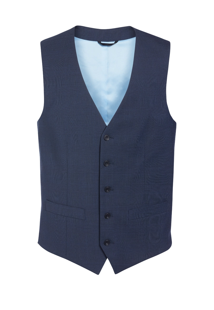 Busso Waistcoat — Navy Check (1540A)