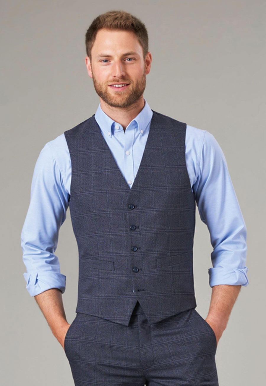 Emilio Waistcoat — Navy Check (1726A)