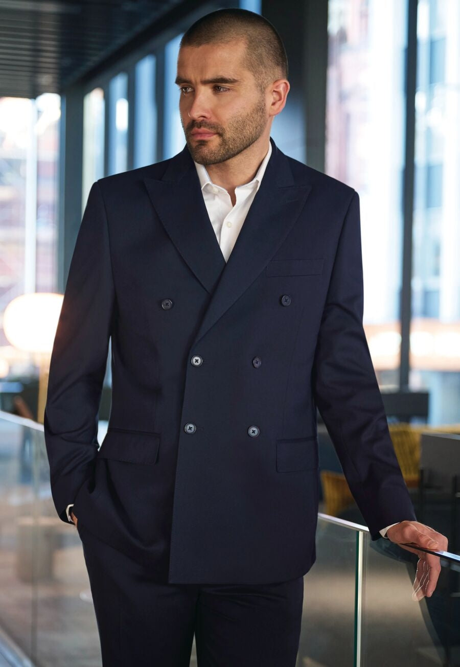 Ferdinand Double Breasted Jacket — Navy (5484B)
