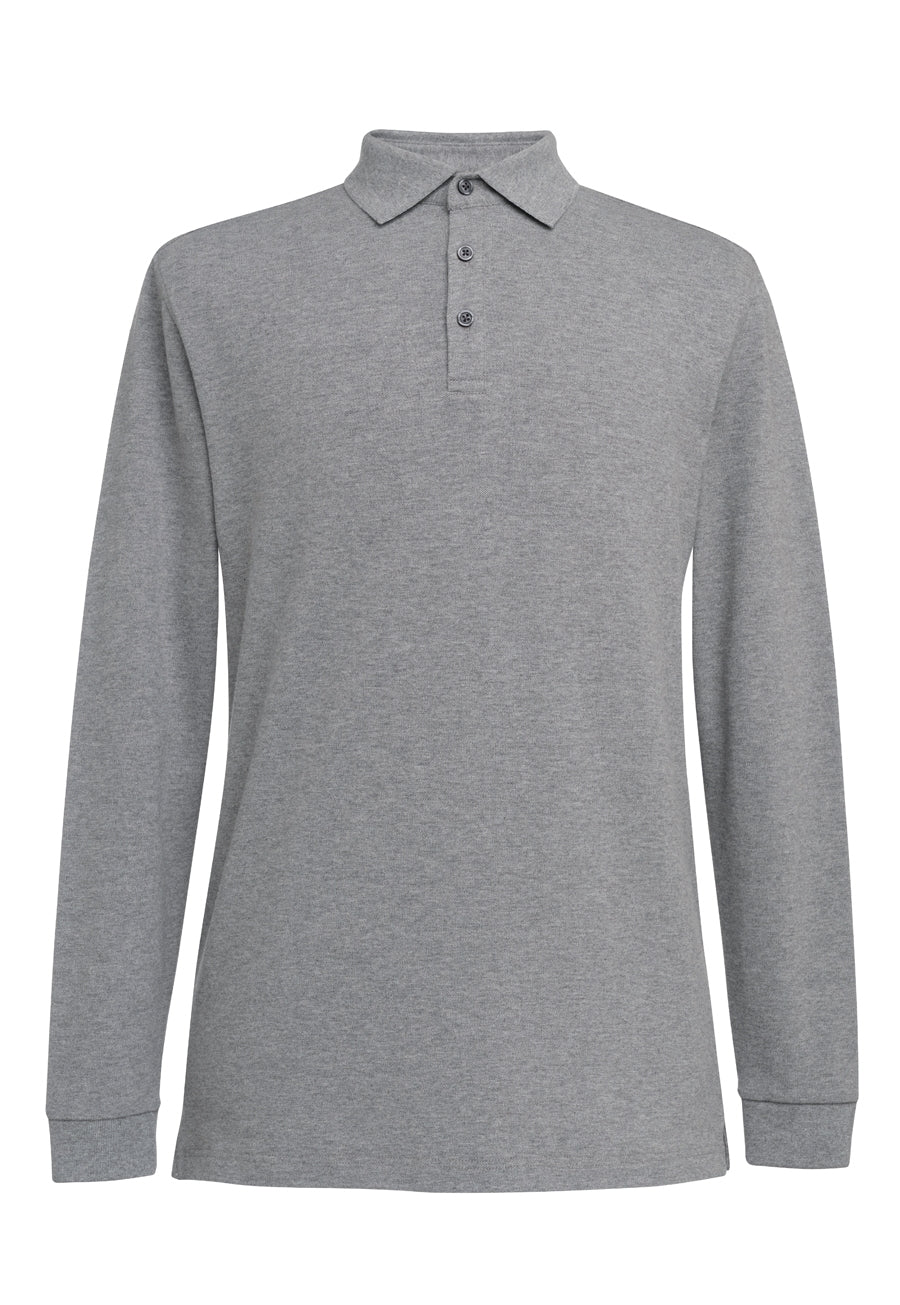Frederick Premium Cotton Polo — Grey Marl (4222C)