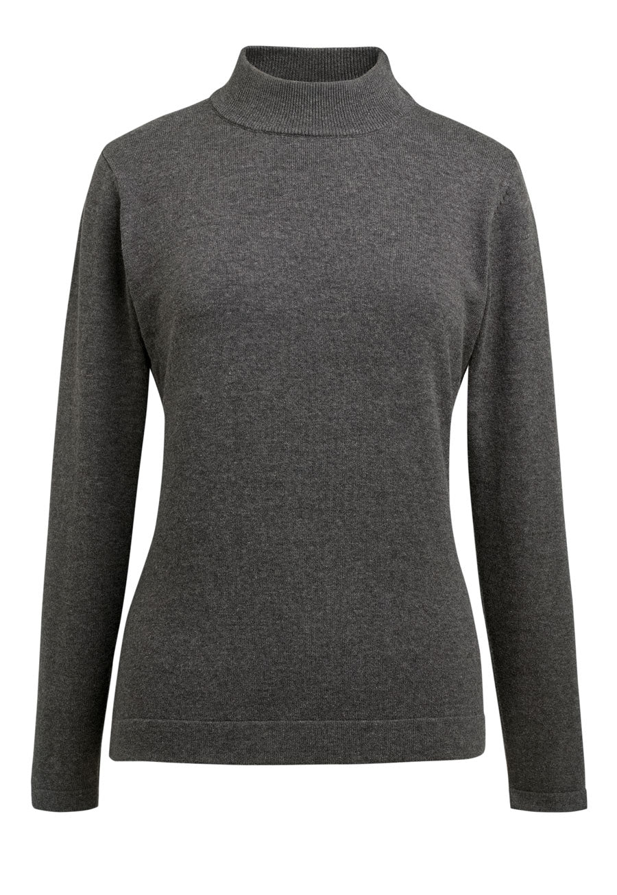 Golden Turtleneck Jumper — Charcoal (2389C)