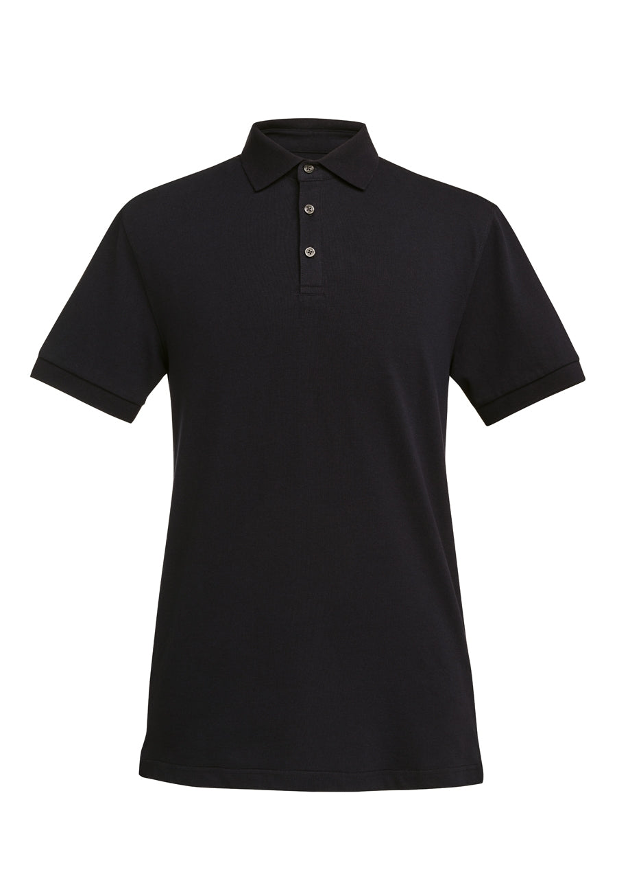 Hampton Premium Cotton Polo — Black (4223D)