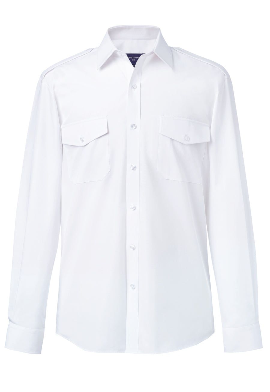 Hermes Pilot Shirt — White (7745A)