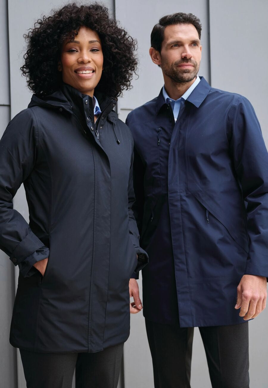 Hobbs Padded Raincoat — Navy (2446A)