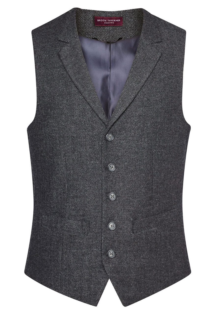 Memphis Tweed Waistcoat — Charc H/B (1463C)