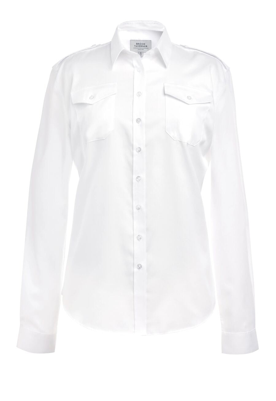 Messina Pilot Shirt — White (2426A)