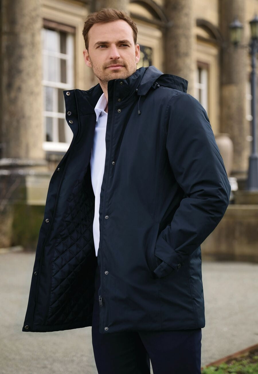 Midland Padded Raincoat — Navy (9200A)