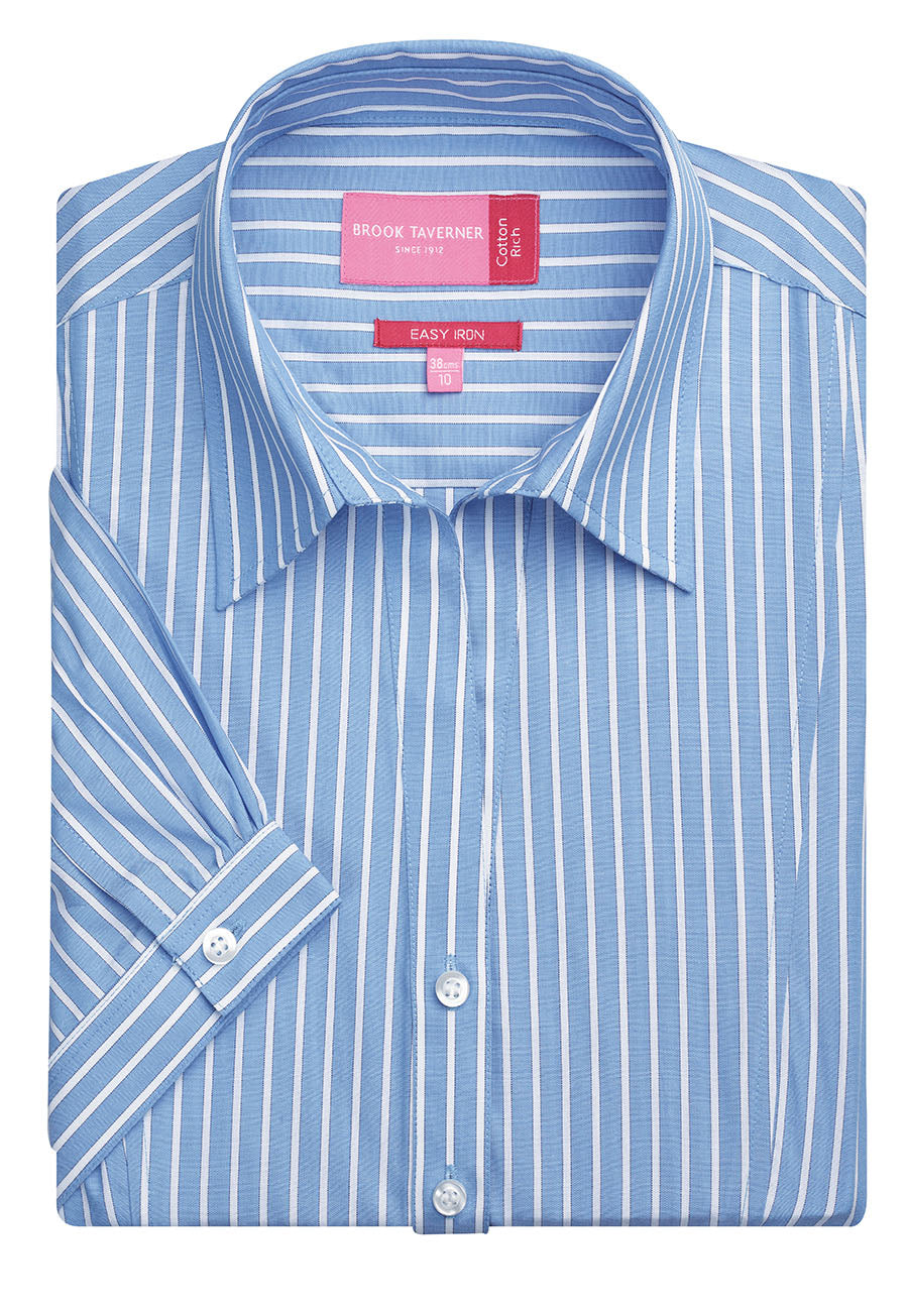 Pescara Blouse — Blue/White Stripe (2217C)