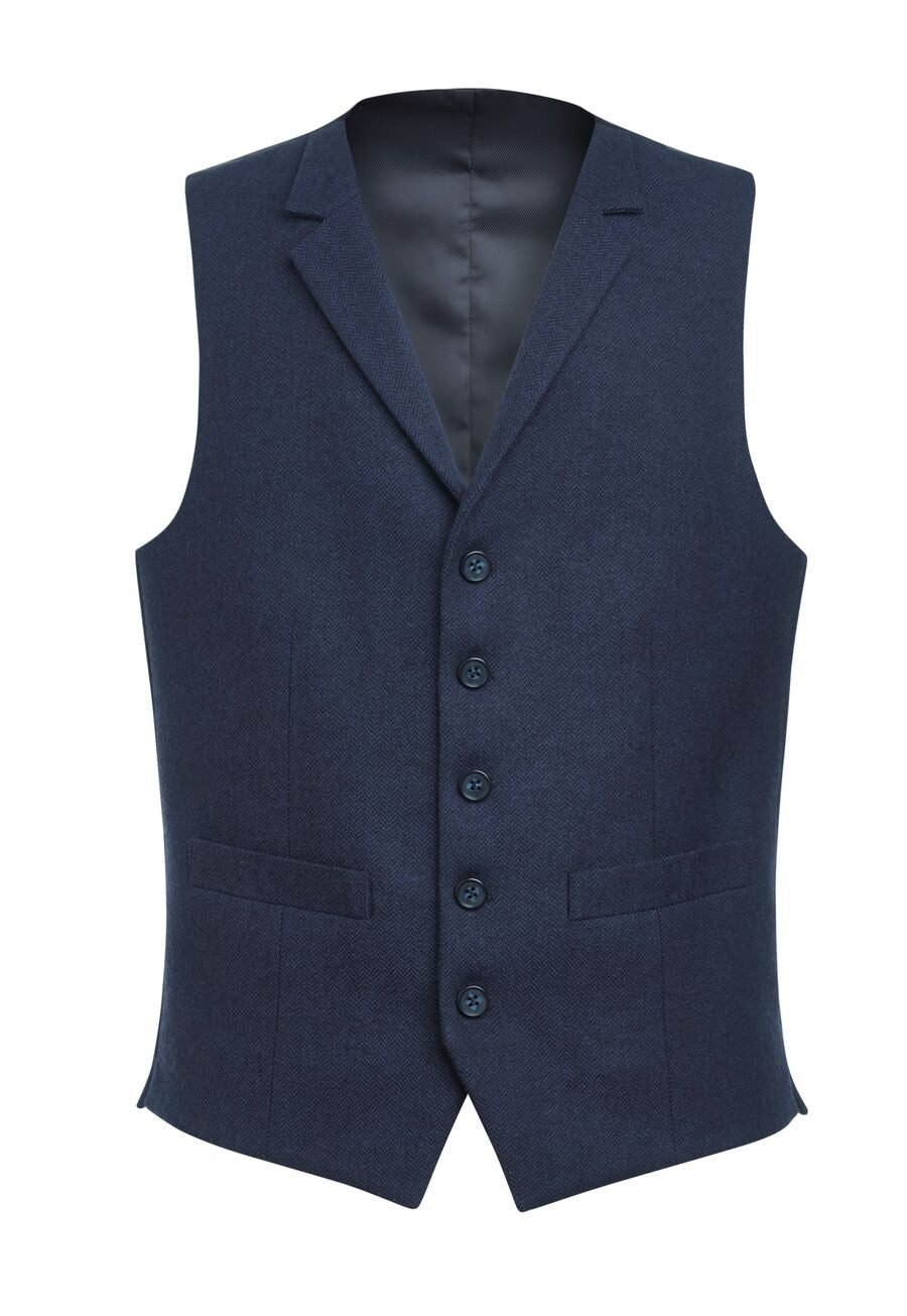 Rockwood Tweed Waistcoat — Navy H/B (1859A)