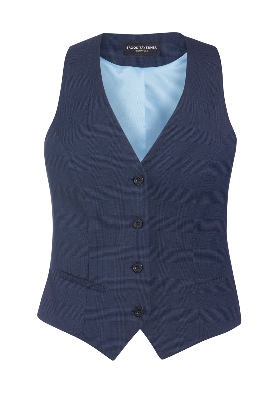Scapoli Waistcoat — Navy Check (2334A)