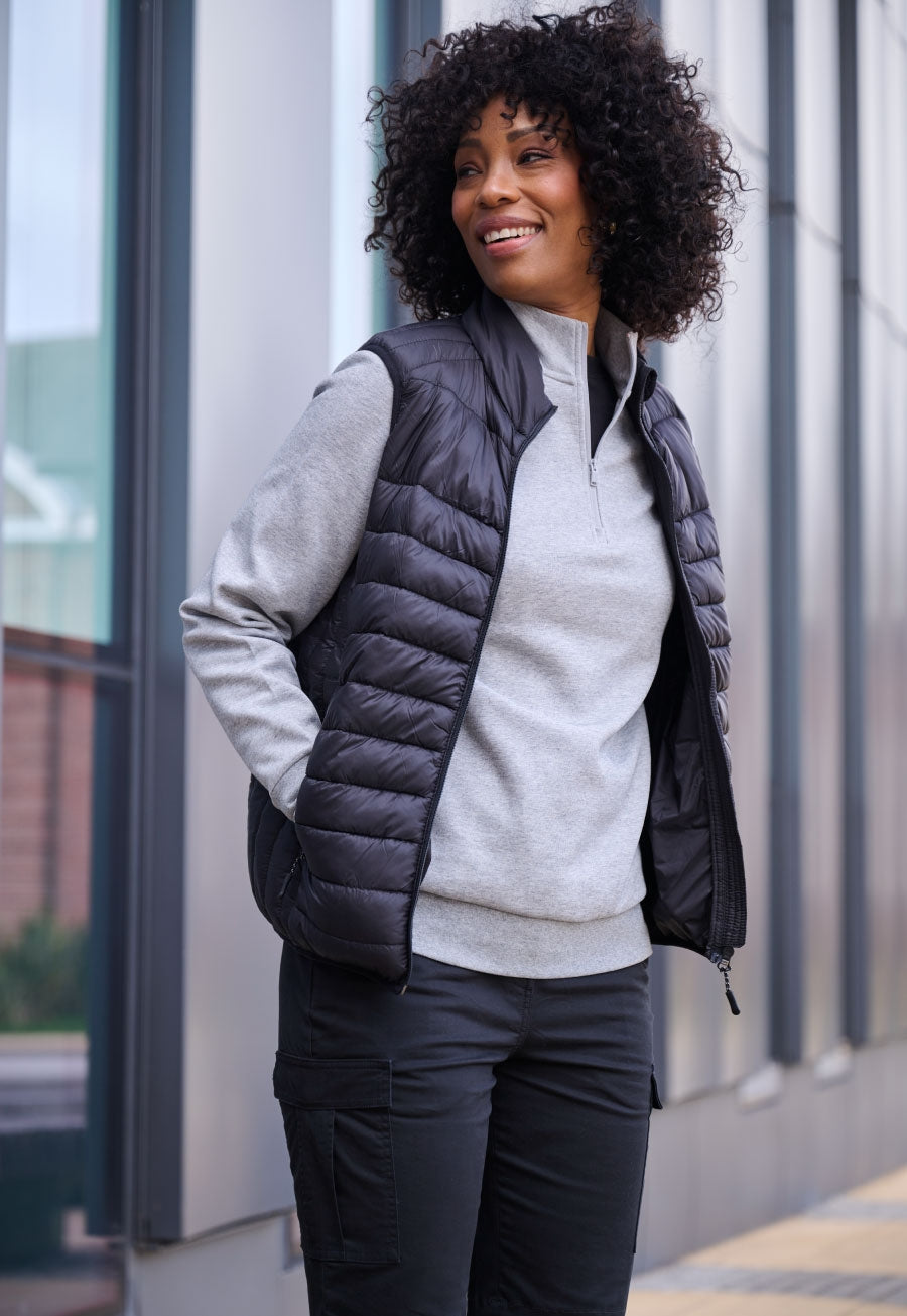 Stamford 1/4 Zip Sweatshirt — Light Grey (2417B)