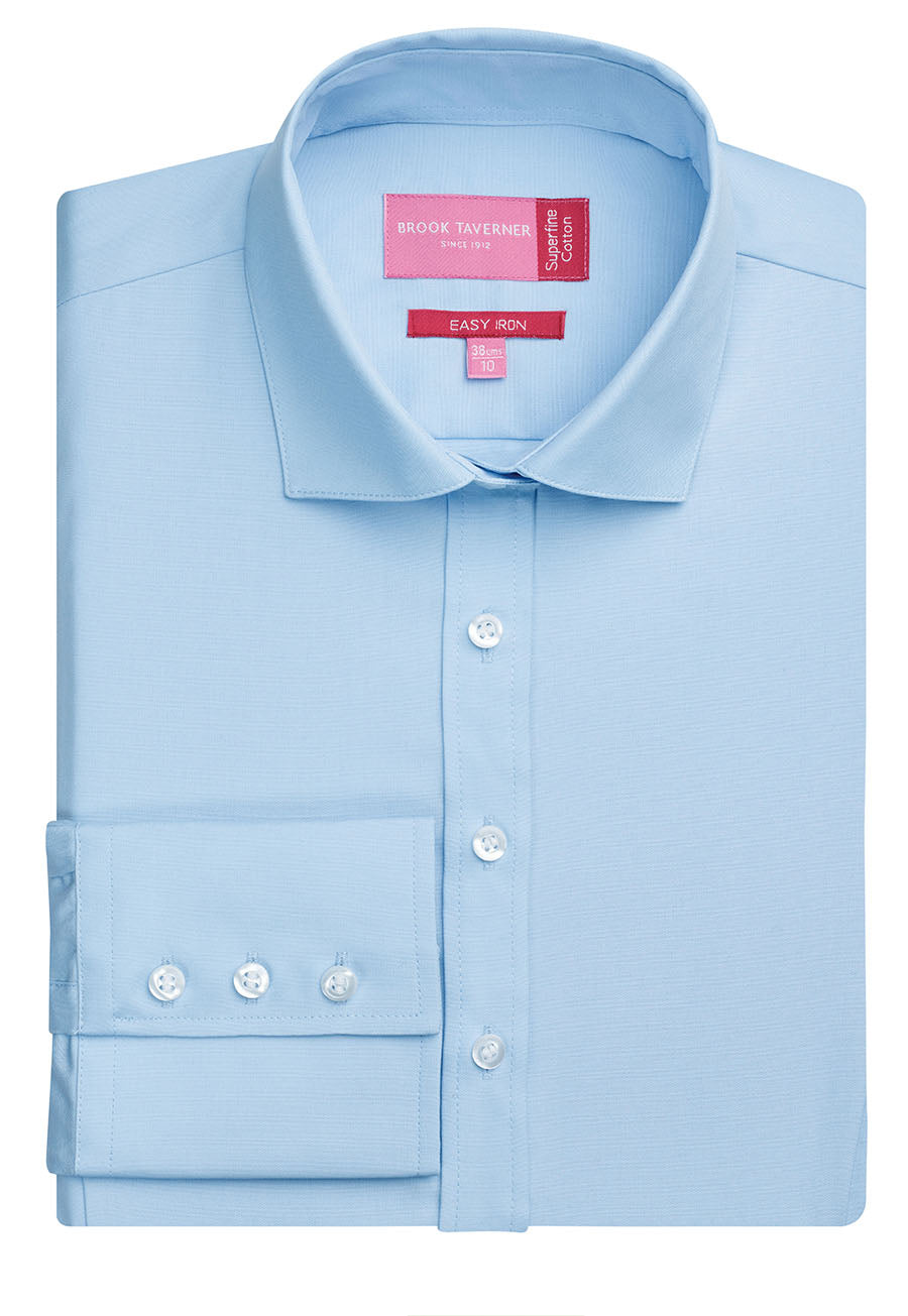 Treviso Blouse — Blue Poplin (2244B)