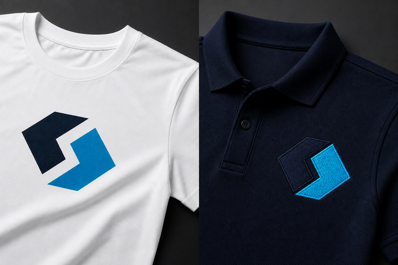 Printed t-shirt and embroidered polo